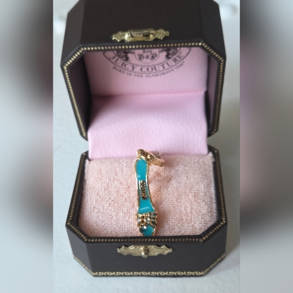Y2K Juicy Couture Gold and Blue Charm with Modern Elegance